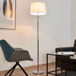 Lampa stojąca Maive z tekstylnym kloszem