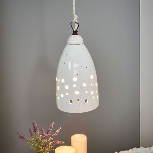 Świecąca w dół lampa wisząca GISELLA, ceramika