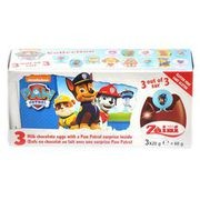 Paw Patrol - Jajko z mlecznej czekolady z niespodzianką 3x20g.