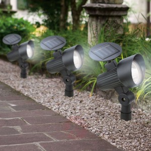 Solarna lampa LED z grotem ziemnym zestaw 3 szt.