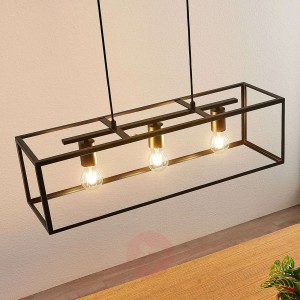 Lampa wisząca Emily, czarna, 3-punktowa