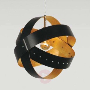 Ecliptika - lampa wisząca z płatkowanym złotem