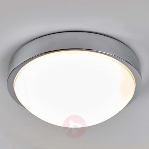 Chromowana łazienkowa lampa sufitowa Elucio, IP44