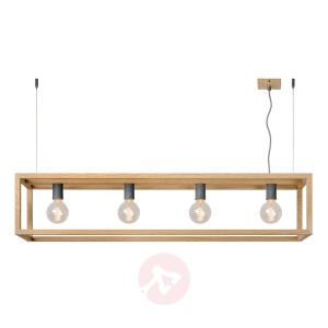 Lampa wisząca Oris o naturalnym wyglądzie, 4-pkt.