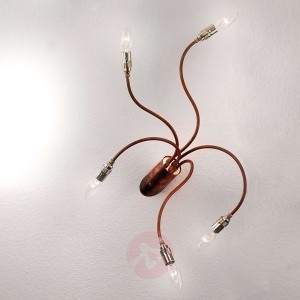Pięciopunktowa lampa sufitowa BRAZONA, miedziana