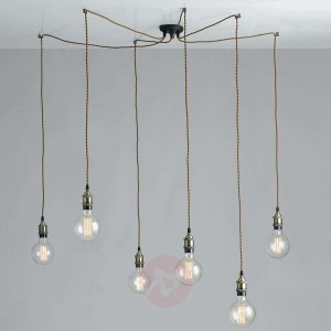 Groove – lampa wisząca o wyglądzie pająka, vintage