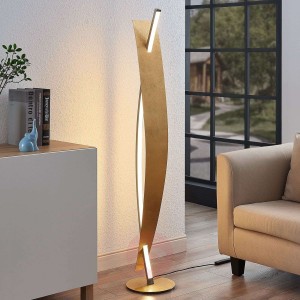 Lampa stojąca LED Marija, szlachetne złoto