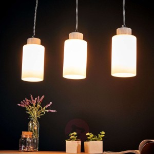 Lampa wisząca w formie belki Bosco, biała, 3-pkt.