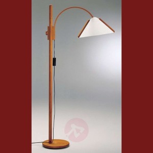 Arcade - elegancka lampa stojąca z drewna