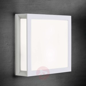 Henry – kwadratowa lampa zewnętrzna, biała