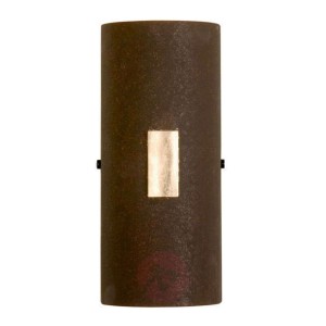 SOLO - lampa ścienna, rdzawa z płatkowym złotem