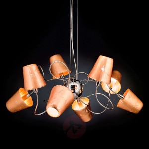 Kunsztowna lampa wisząca ARIA z 8 kloszami