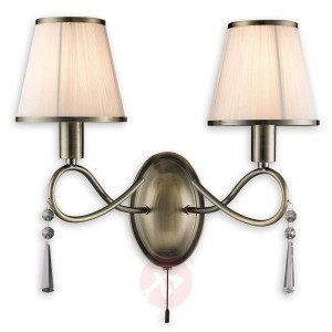 Dwuramienna lampa ścienna Simplicity z kloszami