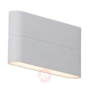 Płaski kinkiet zewnętrzny LED Telesta, biały