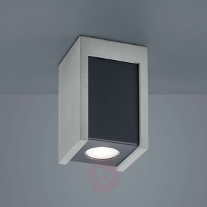 Helestra Pont downlight kątowy beton, czarny