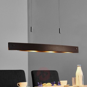 Elegancka drewniana lampa wisząca LED MALU