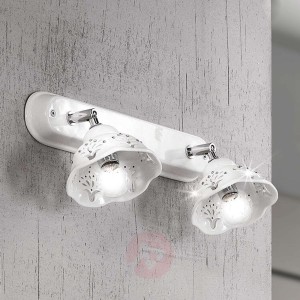 Ceramiczna lampa ścienna Guiliano z kryształami