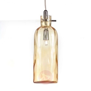 Bossa Nova - designerska lampa wisząca bursztynowa