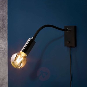 Lampa ścienna Raw ze ściemniaczem i wtyczką