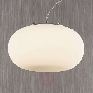 Lampa wisząca LED Aglaja, szkło opalowe, białe