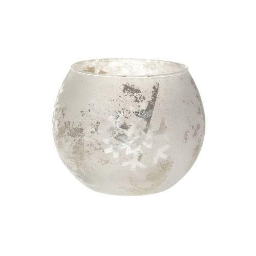 Świecznik Snowflakes wys. 8cm white