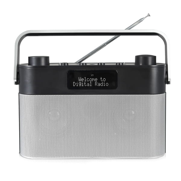 Silver Server DAB/FM Radio with Voice Prompts and Room Temperature Feature
