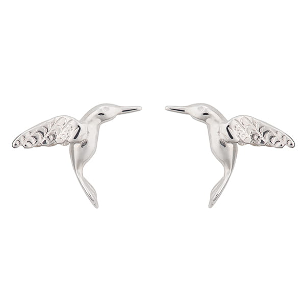 Lily Charmed Sterling Silver Hummingbird