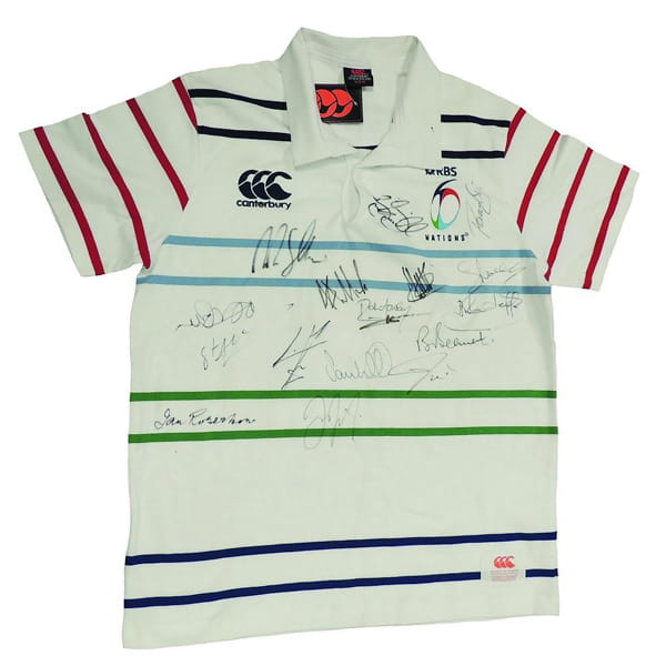 Six Nations Rugby Shirt Multi Signed By All Captains, Coaches & Rugby Legends