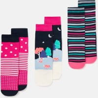 Girls Brilliant Bamboo Christmas 3 Pk Socks - FESTIVE SOCK
