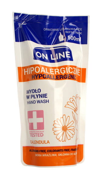 On Line mydło w płynie hipoalergiczne Calendula - zapas 500 ml