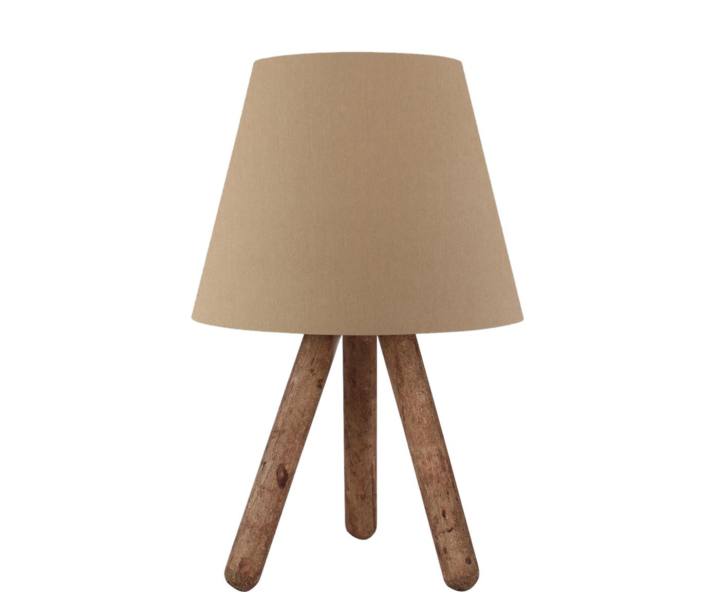 Lampa stołowa „Ollie Brown & Walnut”, Ø 29, wys. 33 cm