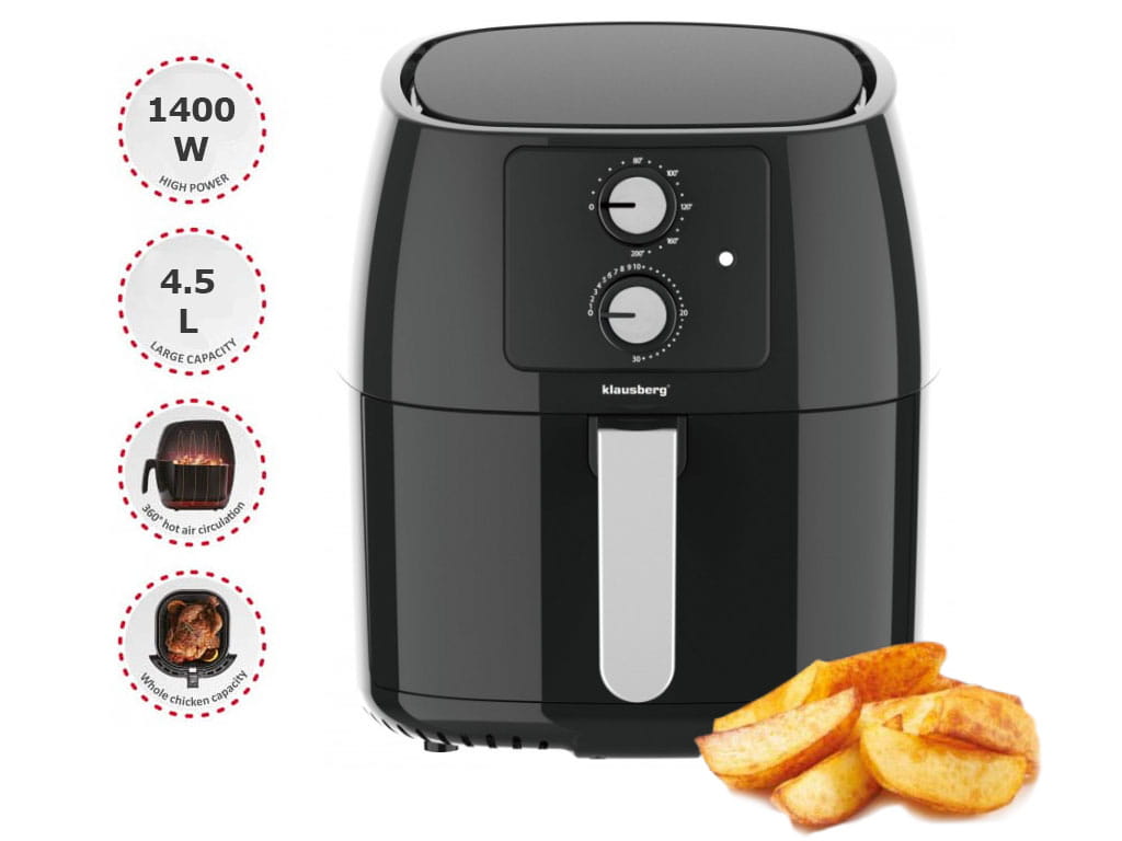 Frytkownica beztłuszczowa wielofunkcyjna Klausberg KB 7535 Air Fryer 4.5L 1400W