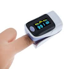 Pulsometr - Digital Finger Pulse - Oximeter - niebieski